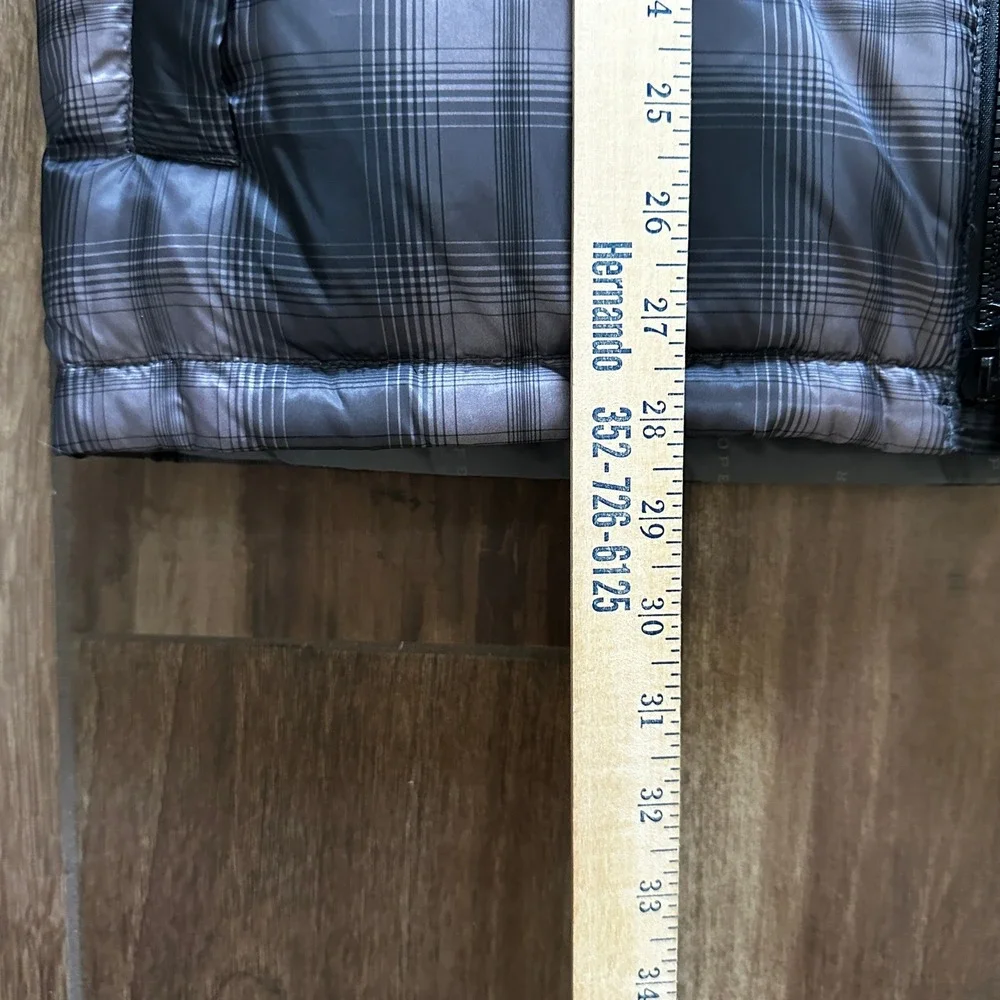 Roper Mens Grey Plaid Down Fill Puffer Vest Size M 03-097-0685-6653 GY